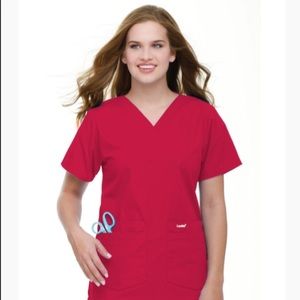 Scrub top Large. True Red  in original bag w tag